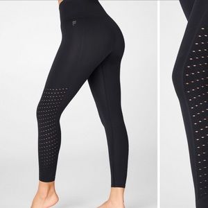 Fabletics sync high rise leggings with perforation.